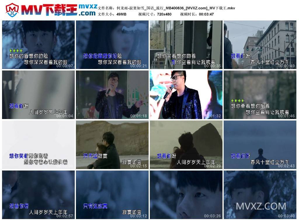 何龙雨-寂寞如雪_国语_流行_MB400836